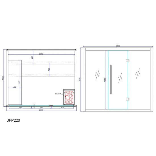 JJSPA JFP220 - Finnish sauna