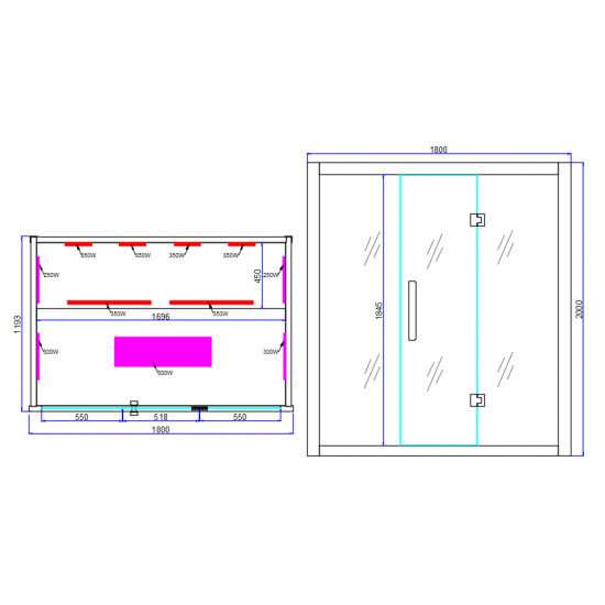 JJSPA JI180 - Infrared sauna