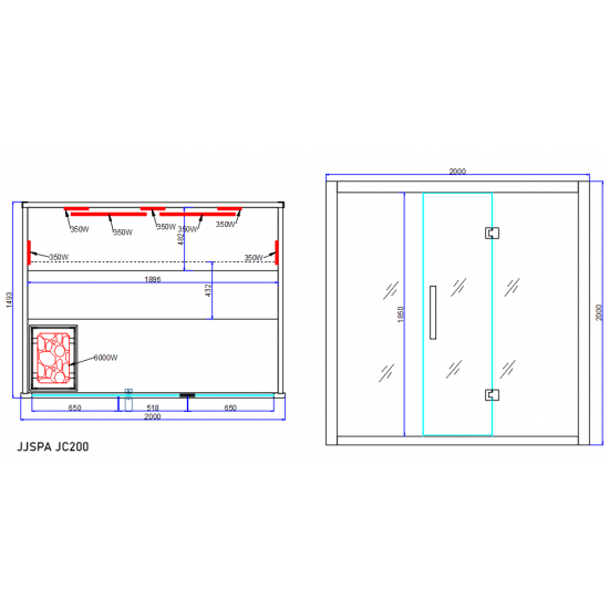 JJSPA JC200 - Combined sauna
