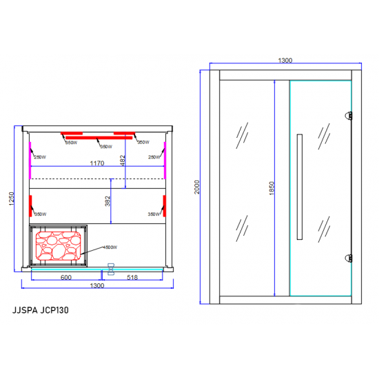 JJSPA JCP130 - Combination savna