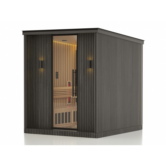 JJSPA ZEN CUBE HYBRID CLASSIC - Outdoor combined sauna