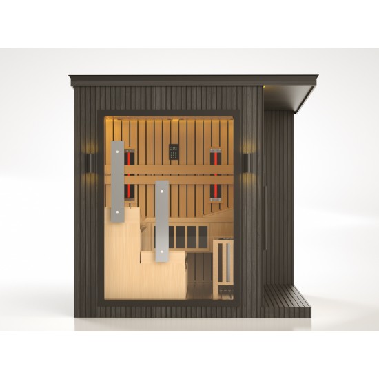 JJSPA ZEN CUBE HYBRID COMFORT - Outdoor combined sauna