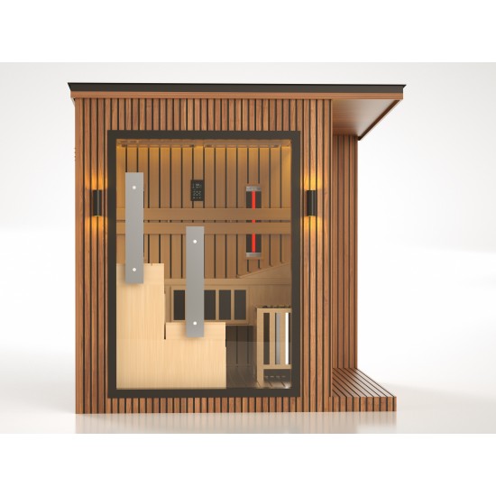 JJSPA ZEN CUBE HYBRID COMFORT - Outdoor combined sauna