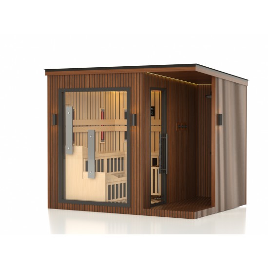 JJSPA ZEN CUBE HYBRID ELEGANCE - Outdoor combined sauna