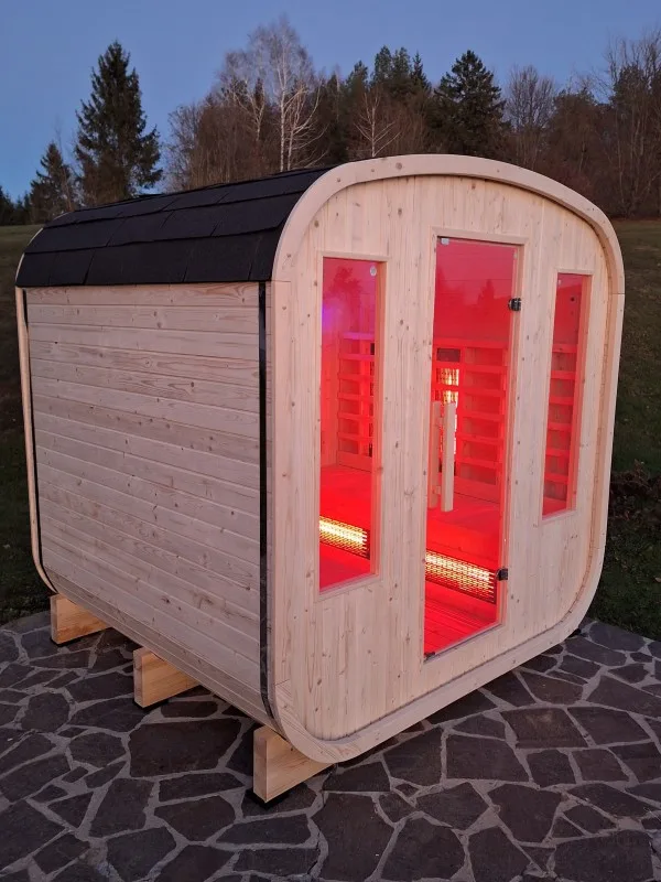 JJSPA JZC200 outdoor combined sauna on a terrace