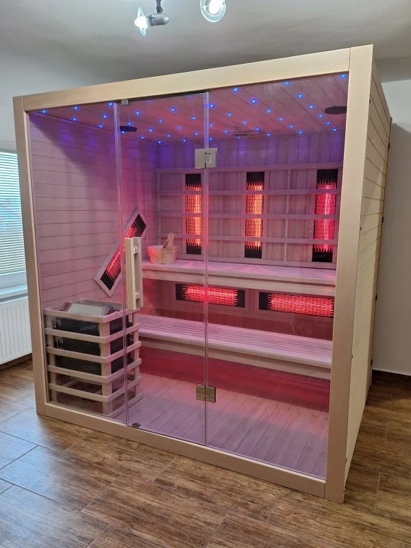 JJSPA JC200 combined sauna with Finnish heater and infrared emitters