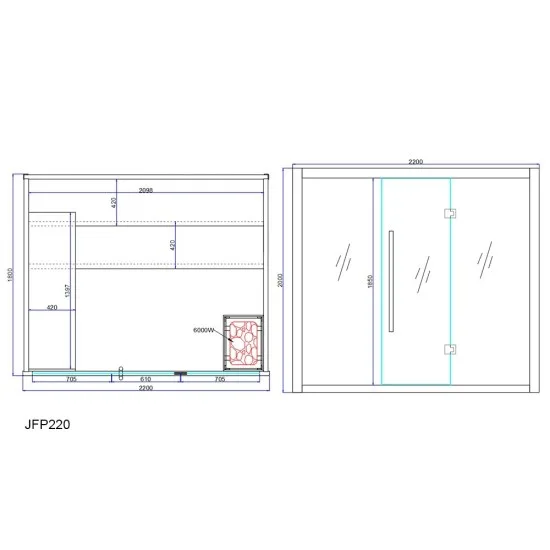JJSPA JFP220 - Finnish sauna