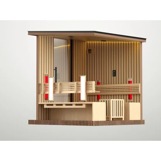 JJSPA ZEN CUBE HYBRID CLASSIC - Outdoor combined sauna
