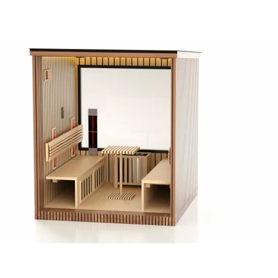 JJSPA ZEN CUBE HYBRID CLASSIC - Outdoor combined sauna