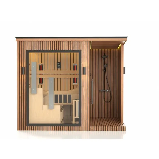JJSPA ZEN CUBE HYBRID ELEGANCE - Outdoor combined sauna