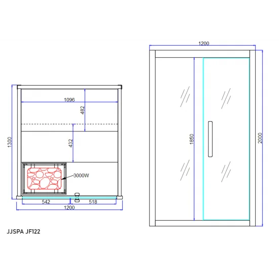 JJSPA JF122 - Finnish sauna
