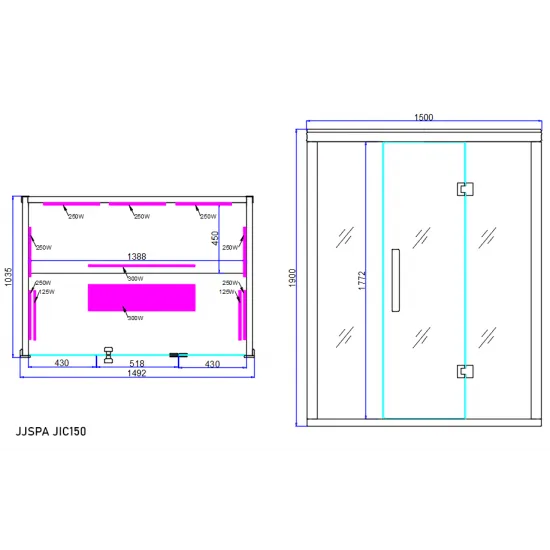 JJSPA JIC150 - Infrared sauna