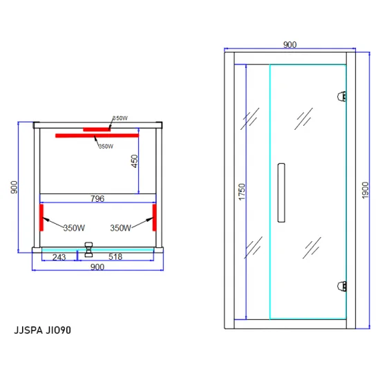 JJSPA JIO90 - Infrared sauna