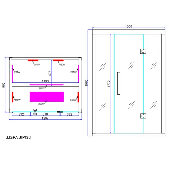 JJSPA JIP130 - Infrared sauna