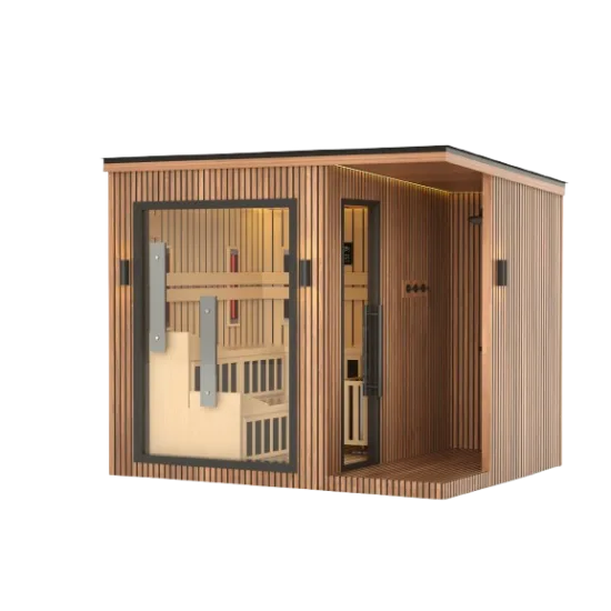 JJSPA ZEN CUBE HYBRID ELEGANCE - Outdoor combined sauna